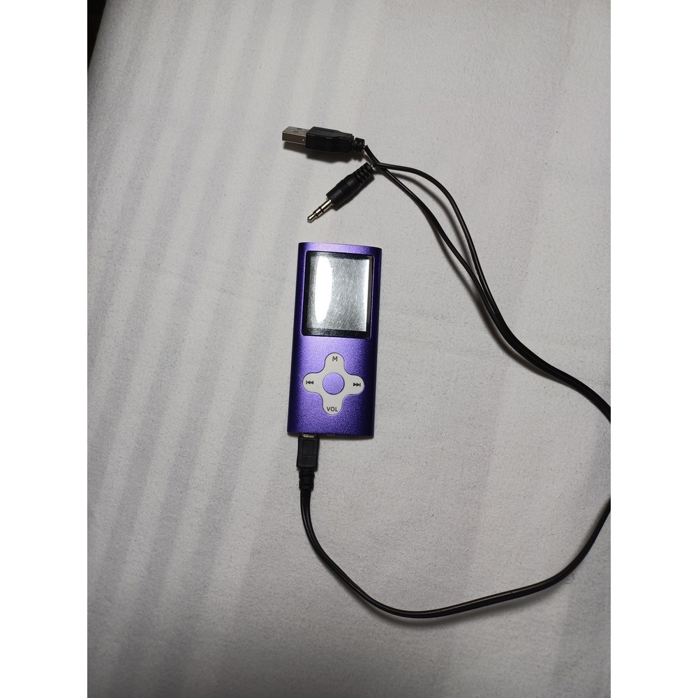 Electro Brand 4GB MP3 Digital Music Audio Player Purple MP2681RHO USB FM Radio